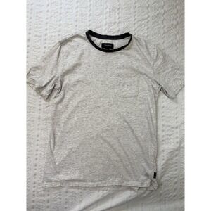 Brixton Ringer Pocket T Shirt Mens Medium Gray Black Trim Skate Tee